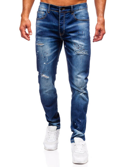 Homme Pantalon en jean slim fit Bleu foncé Bolf MP0170BS