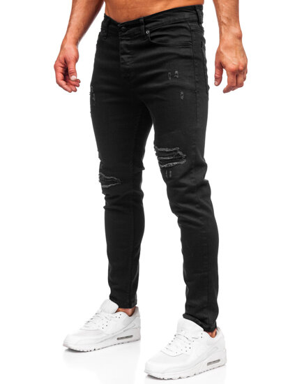 Homme Pantalon en jean slim fit Noir Bolf 6382