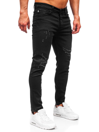 Homme Pantalon en jean slim fit Noir Bolf 6382