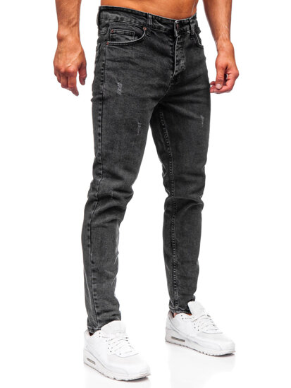 Homme Pantalon en jean slim fit Noir Bolf 6488