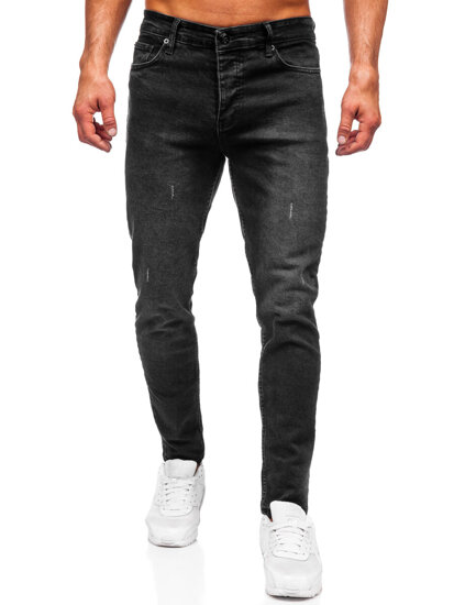 Homme Pantalon en jean slim fit Noir Bolf 6494