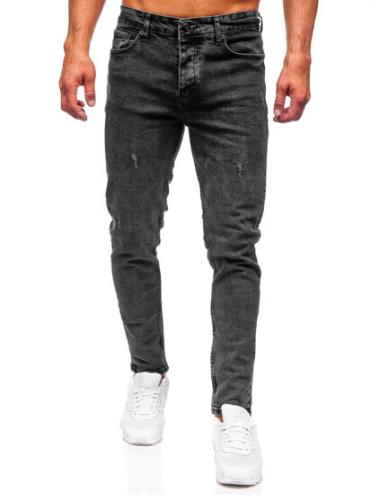 Homme Pantalon en jean slim fit Noir Bolf 6497