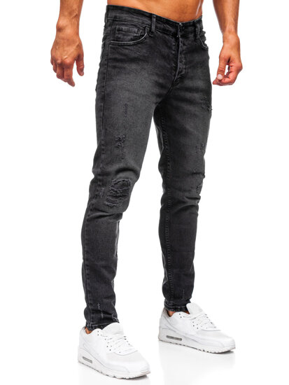 Homme Pantalon en jean slim fit Noir Bolf 6498