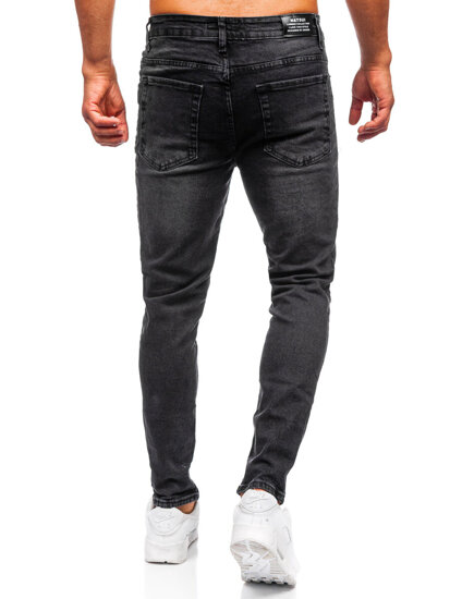 Homme Pantalon en jean slim fit Noir Bolf 6498