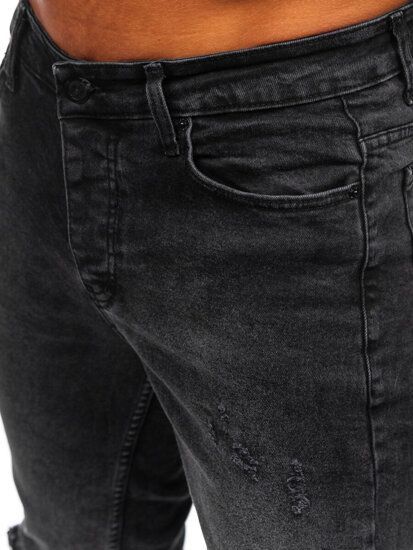 Homme Pantalon en jean slim fit Noir Bolf 6498