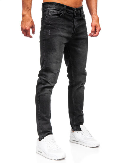 Homme Pantalon en jean slim fit Noir Bolf 6504