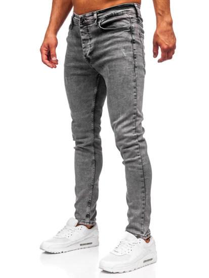 Homme Pantalon en jean slim fit Noir Bolf 6512