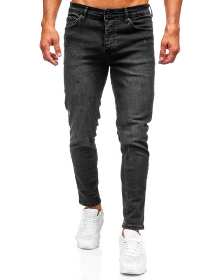 Homme Pantalon en jean slim fit Noir Bolf 6525