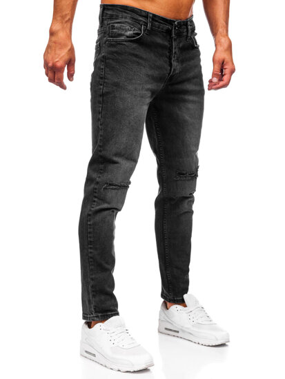 Homme Pantalon en jean slim fit Noir Bolf 6526