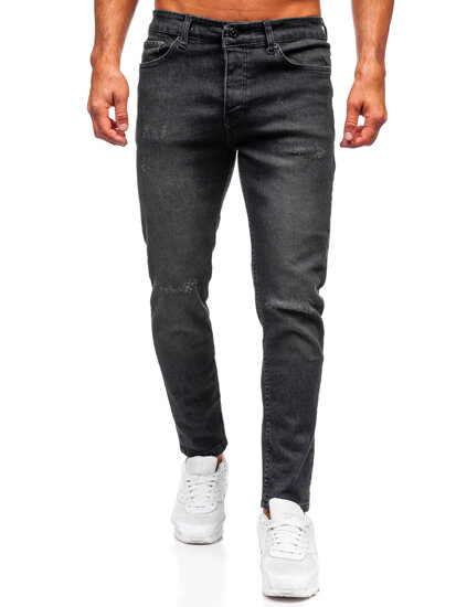 Homme Pantalon en jean slim fit Noir Bolf 6645