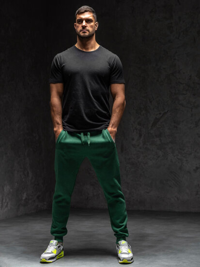 Homme Pantalon jogger Vert Bolf XW01-C