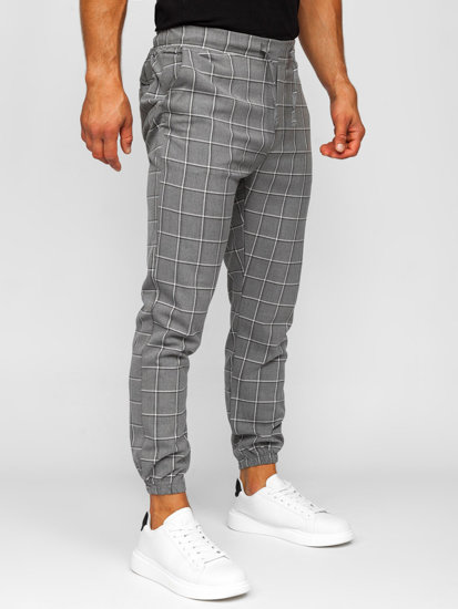 Homme Pantalon jogger à carreaux Graphite Bolf 0064