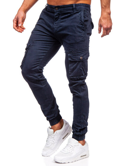 Homme Pantalon jogger cargo Bleu foncé Bolf JM5502