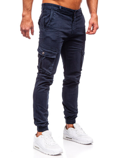 Homme Pantalon jogger cargo Bleu foncé Bolf JM5502