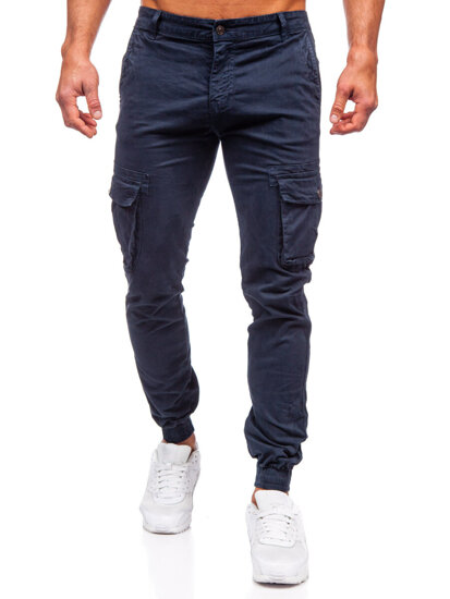 Homme Pantalon jogger cargo Bleu foncé Bolf JM5502