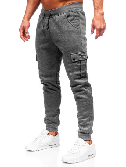 Homme Pantalon jogger cargo Gris Bolf HY-809