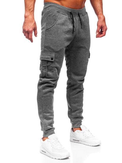 Homme Pantalon jogger cargo Gris Bolf HY-809