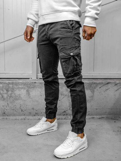 Homme Pantalon jogger cargo Gris Bolf JM5502A