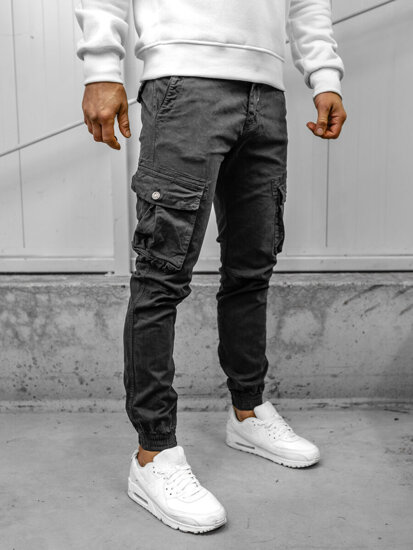 Homme Pantalon jogger cargo Gris Bolf JM5502A