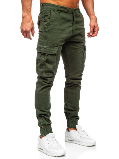 Homme Pantalon jogger cargo Khaki Bolf 2233