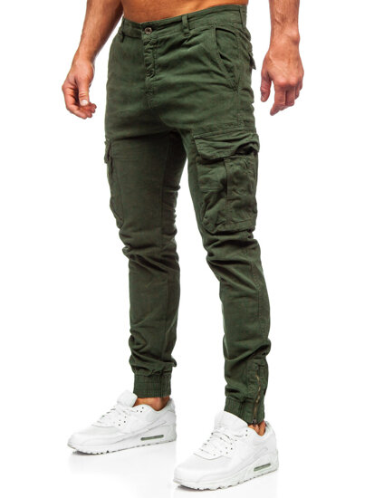 Homme Pantalon jogger cargo Khaki Bolf 2233