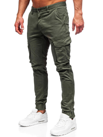 Homme Pantalon jogger cargo Khaki Bolf 77322