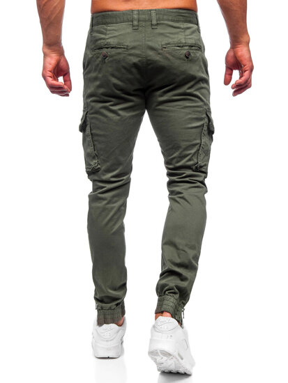 Homme Pantalon jogger cargo Khaki Bolf 77322