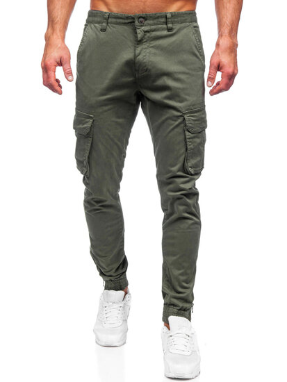 Homme Pantalon jogger cargo Khaki Bolf 77322