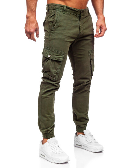 Homme Pantalon jogger cargo Khaki Bolf JM5502