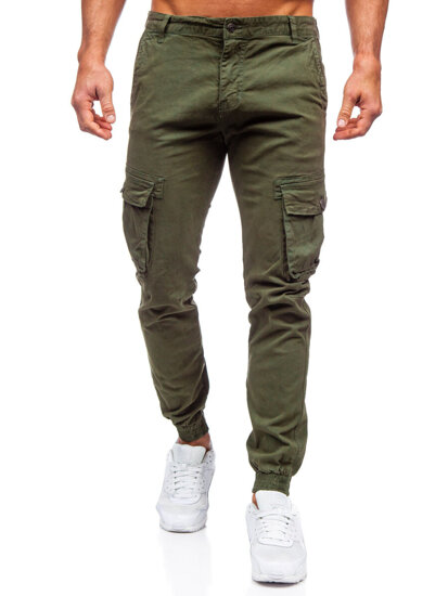 Homme Pantalon jogger cargo Khaki Bolf JM5502