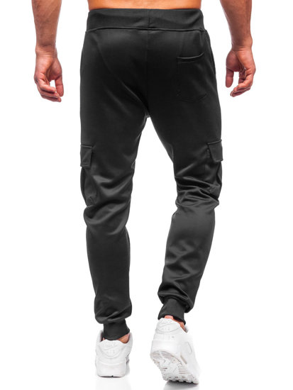 Homme Pantalon jogger cargo Noir Bolf 8K1130