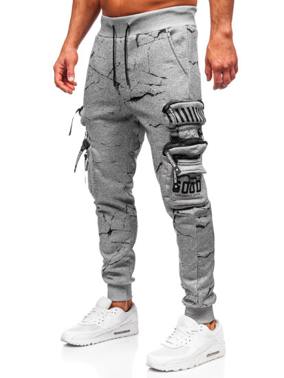 Homme Pantalon jogger cargo chaud Gris Bolf HSS339