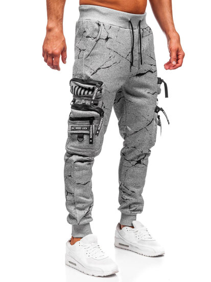 Homme Pantalon jogger cargo chaud Gris Bolf HSS339