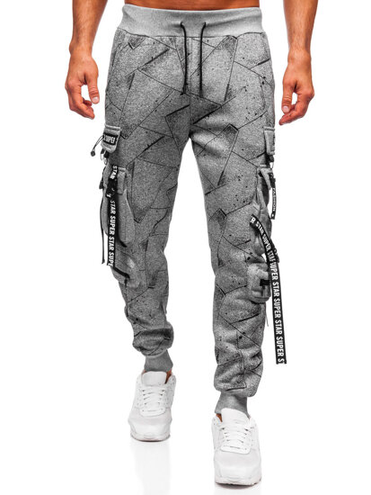 Homme Pantalon jogger cargo chaud Gris Bolf HSS340