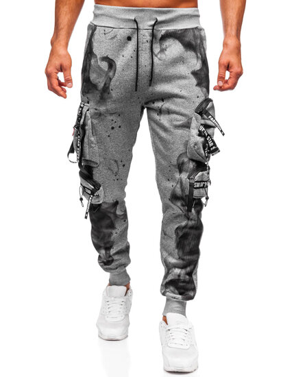 Homme Pantalon jogger cargo chaud Gris Bolf HSS342