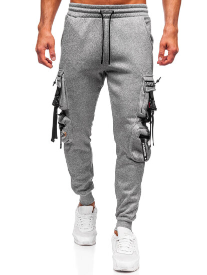 Homme Pantalon jogger cargo chaud Gris Bolf HSS347