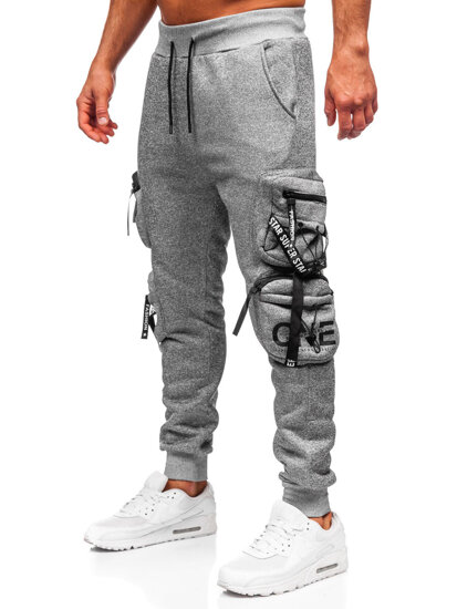 Homme Pantalon jogger cargo chaud Gris Bolf HSS350