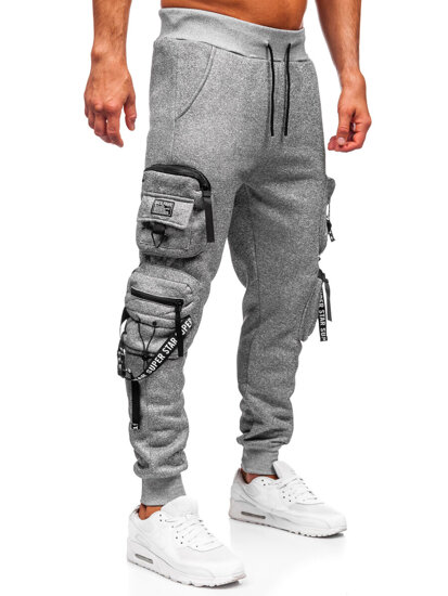 Homme Pantalon jogger cargo chaud Gris Bolf HSS350