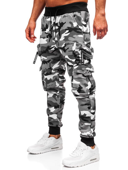 Homme Pantalon jogger cargo chaud Gris Bolf HSS353