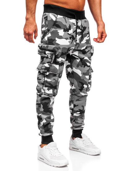 Homme Pantalon jogger cargo chaud Gris Bolf HSS353