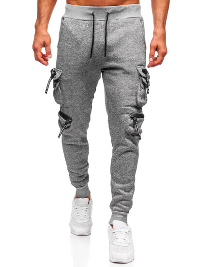 Homme Pantalon jogger cargo chaud Gris Bolf HSS361