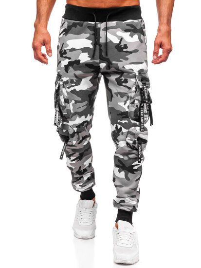 Homme Pantalon jogger cargo chaud Gris Bolf HSS453