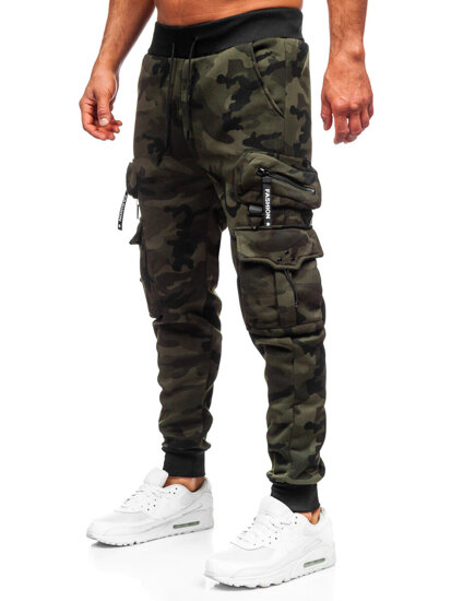 Homme Pantalon jogger cargo chaud Khaki Bolf HSS353