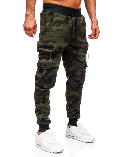 Homme Pantalon jogger cargo chaud Khaki Bolf HSS353