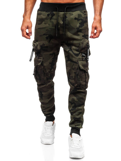 Homme Pantalon jogger cargo chaud Khaki Bolf HSS353