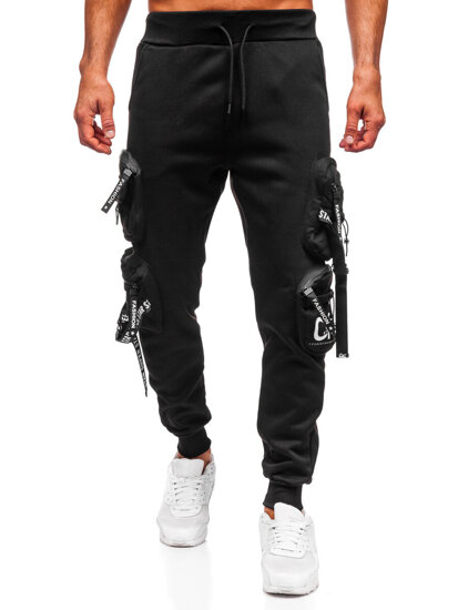 Homme Pantalon jogger cargo chaud Noir Bolf HSS350