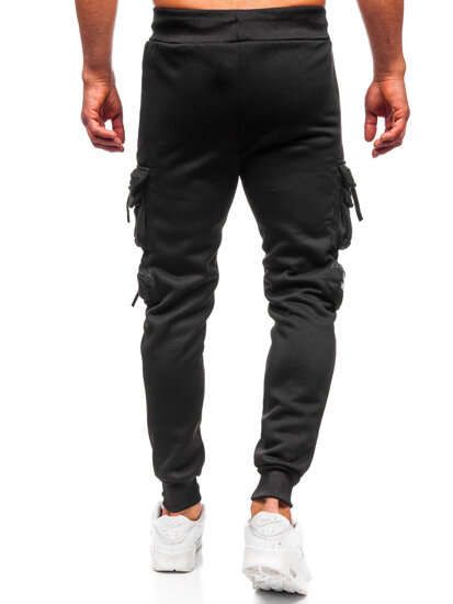 Homme Pantalon jogger cargo chaud Noir Bolf HSS361