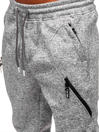 Homme Pantalon jogger chaud Gris Bolf Q1104