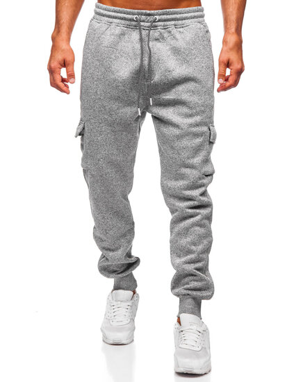 Homme Pantalon jogger chaud Gris Bolf Q1108