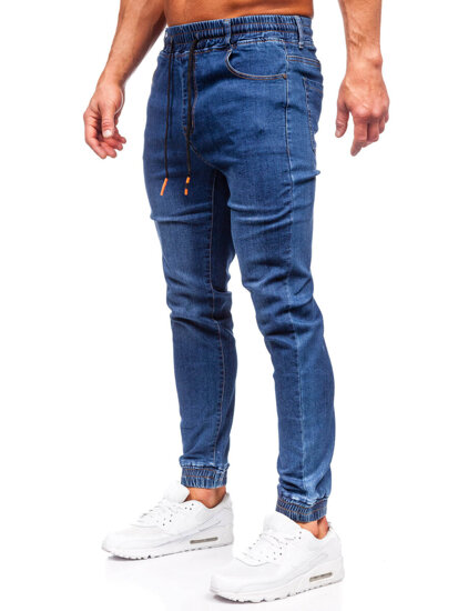 Homme Pantalon jogger en jean Bleu foncé Bolf 8121